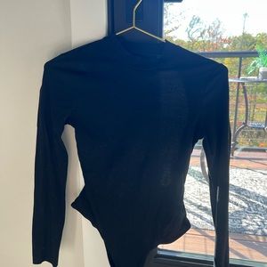 Black bodysuit open back